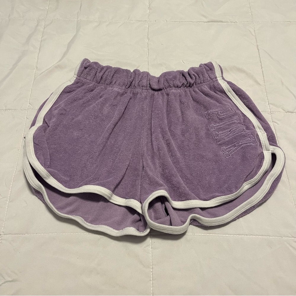 Purple Beach Terry Dolphin Shorts